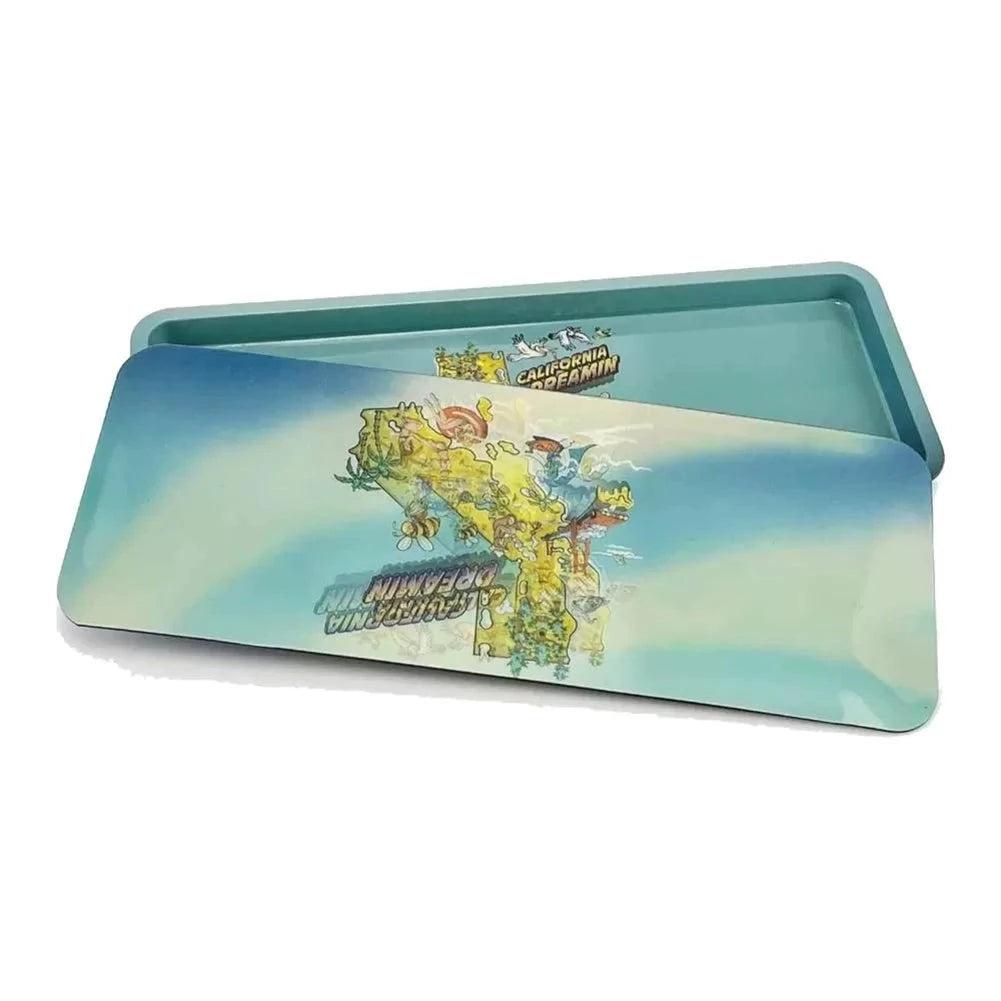 3D Holographic Rolling Tray with Magnetic Lid - Large and Durable