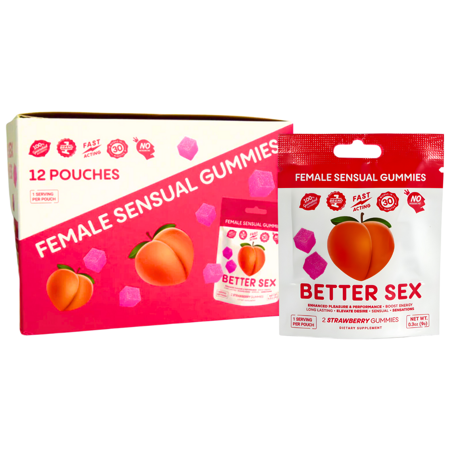 Better Sex Enhancement Gummies 12 Count Display