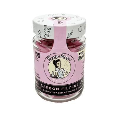 Blazy Susan Activated Charcoal Filter Tips Xtra Slim Jar - 100 count