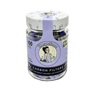 Blazy Susan Purple Filter Tips Xtra Slim Activated Charcoal 100 count per jar