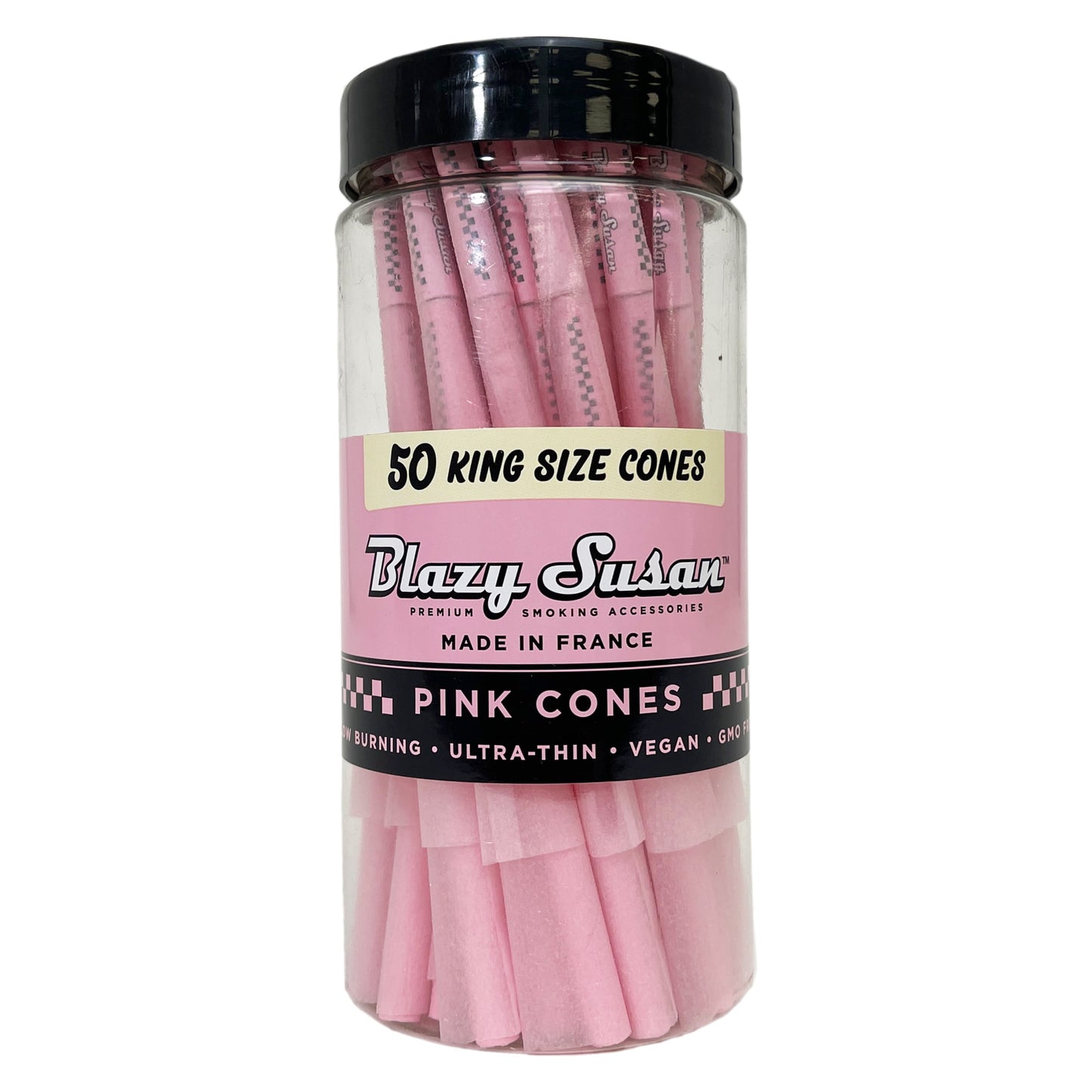 Blazy Susan Pink King Size Pre Rolled Cones | 50CT Jar