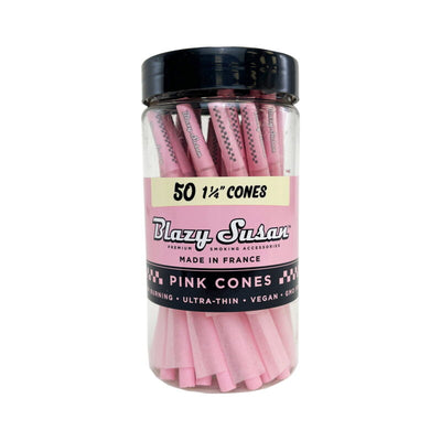 Blazy Susan Pink Pre Rolled 1-1/4" Cones | 50CT Jar