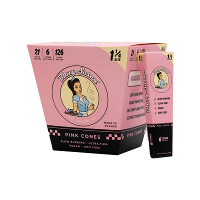 Blazy Susan Pink 1-1/4" Pre Rolled Cones | Full Box