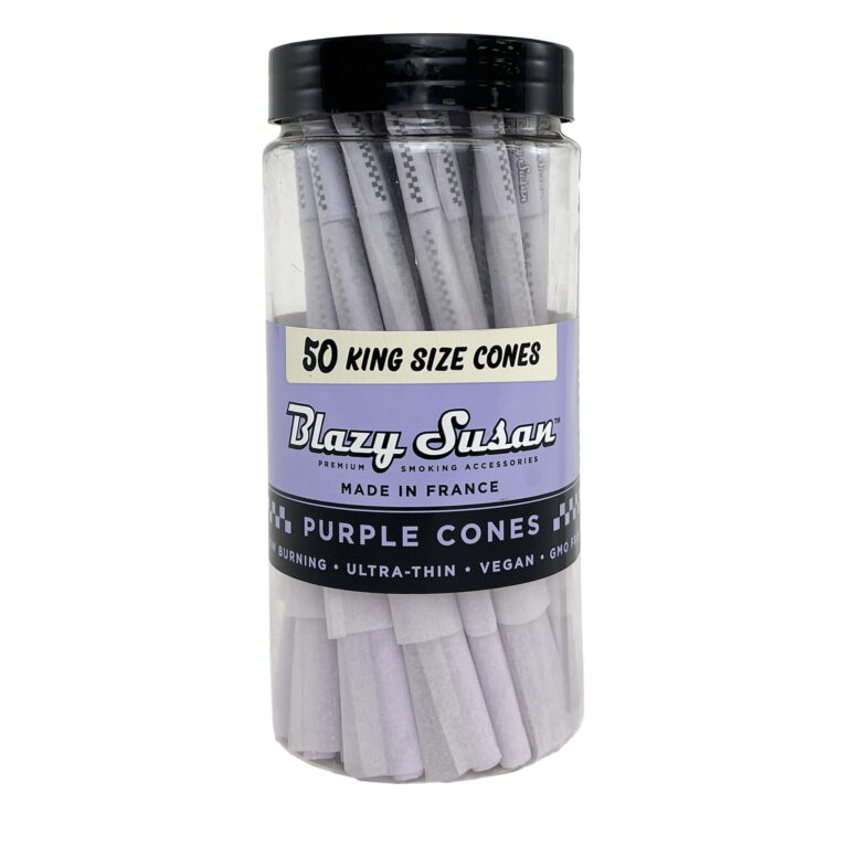 Blazy Susan Purple King Size Pre Rolled Cones | 50CT Jar