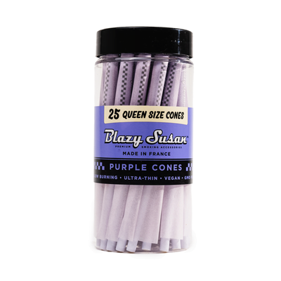 Blazy Susan Purple Pre Rolled Queen Size Cones | 25CT Jar