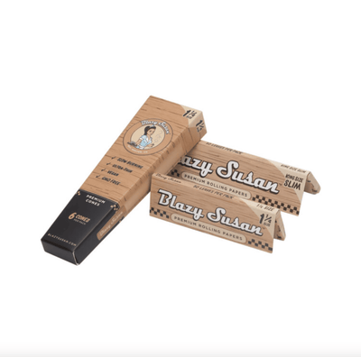 Blazy Suzan Rolling PAper Bundle 6 Pre Rolled Cones King Size Slim PApers 1 1/4 Size PApers