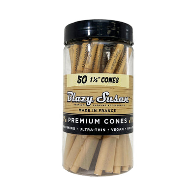 Blazy Susan Unbleached Pre Rolled 1-1/4" Cones | 50CT Jar