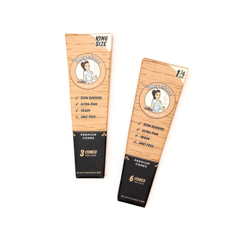 Blazy Susan Unbleached Pre Rolled 1-1/4" Cones Box