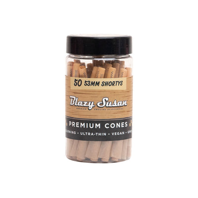 Blazy Susan Unbleached Shorty Pre Rolled Cones | 50CT Jar