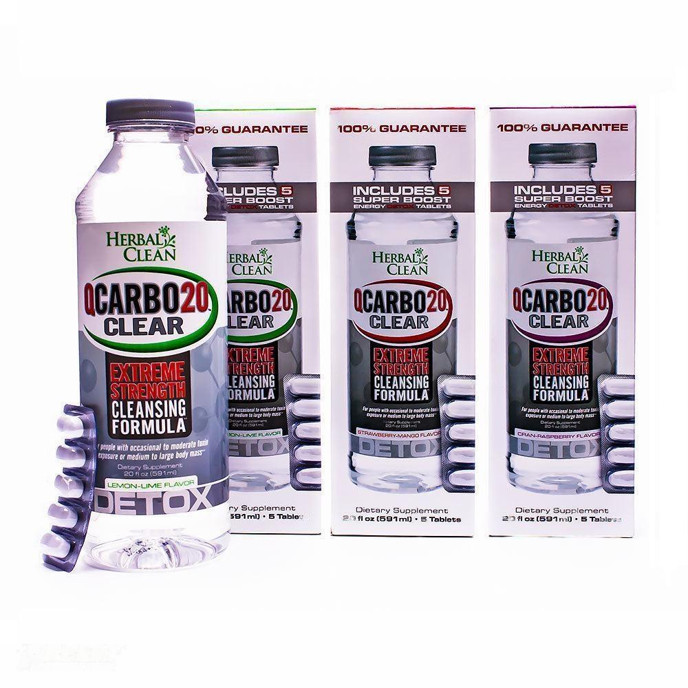 Herbal Clean QCARBO20 20 Ounce 5 Tablet Detox Drink