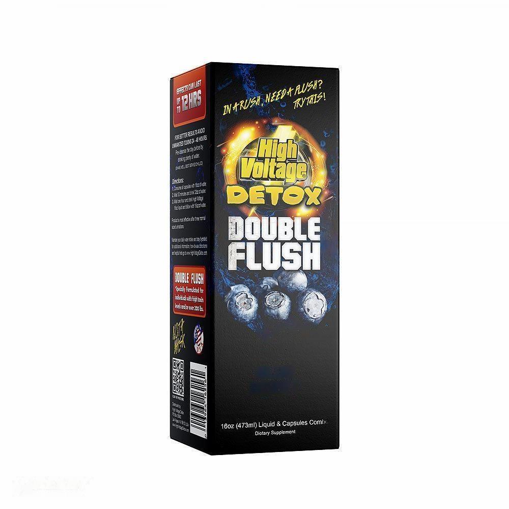 High Voltage Detox Double Flush 16 Oz Liquid + Capsule Fast Acting
