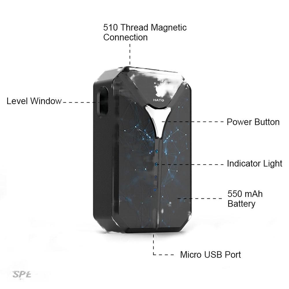 Hato Portable Vape Pen Battery | C2 Coil Compatible | Long-Lasting The Smoky Rolling Hato Portable Vape Pen Battery | C2 Coil Compatible | Long-Lasting The Smoky Rolling