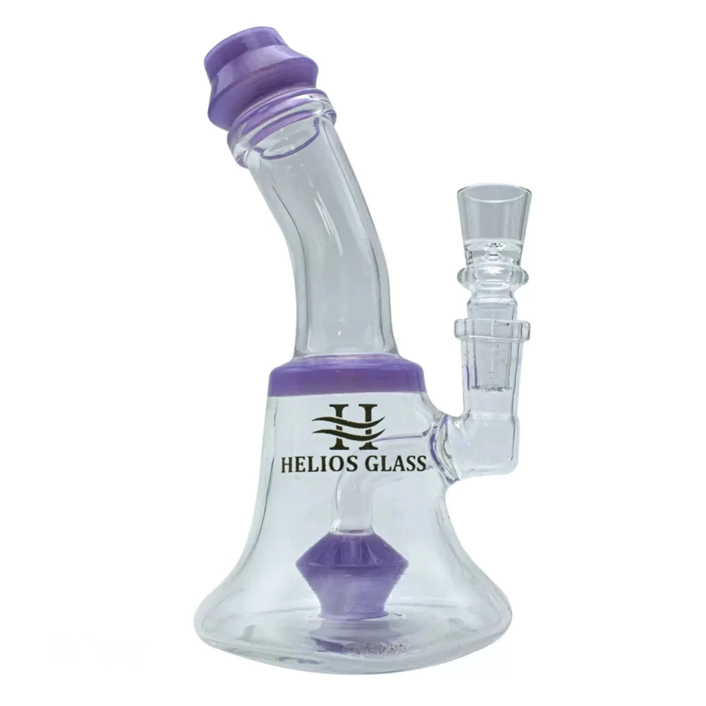 Helios Glass Purple Curvy Water Pipe