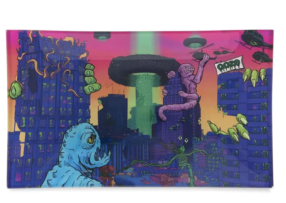 Ooze- Shatter Resistant Glass Rolling Tray