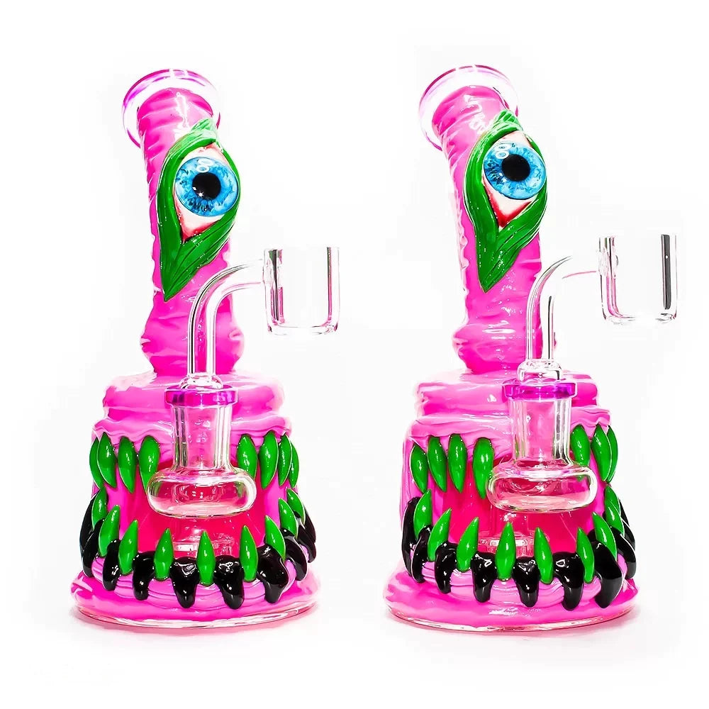 One Eye Monster Pink 6.5" Water Pipe