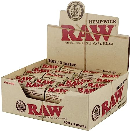 RAW Natural Hemp Wick 10ft/ 3 meters