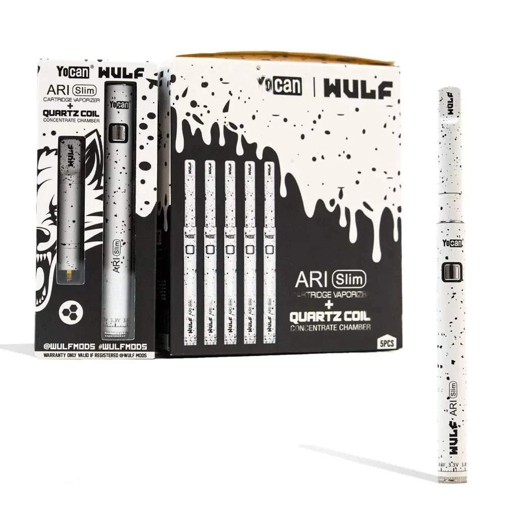 Yocan Ari Slim Wulf 5CT Battery White with Black