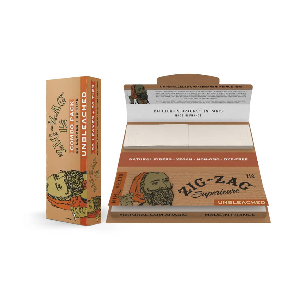 Zig Zag Unbleached Papers 1-1/4 With Tips
