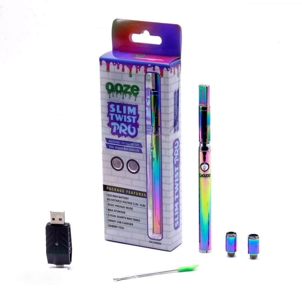 Ooze Slim Twist Pro with Variable Voltage Vaporizer Rainbow