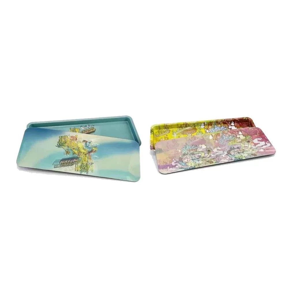 3D Holographic Rolling Tray with Magnetic Lid - Large and Durable