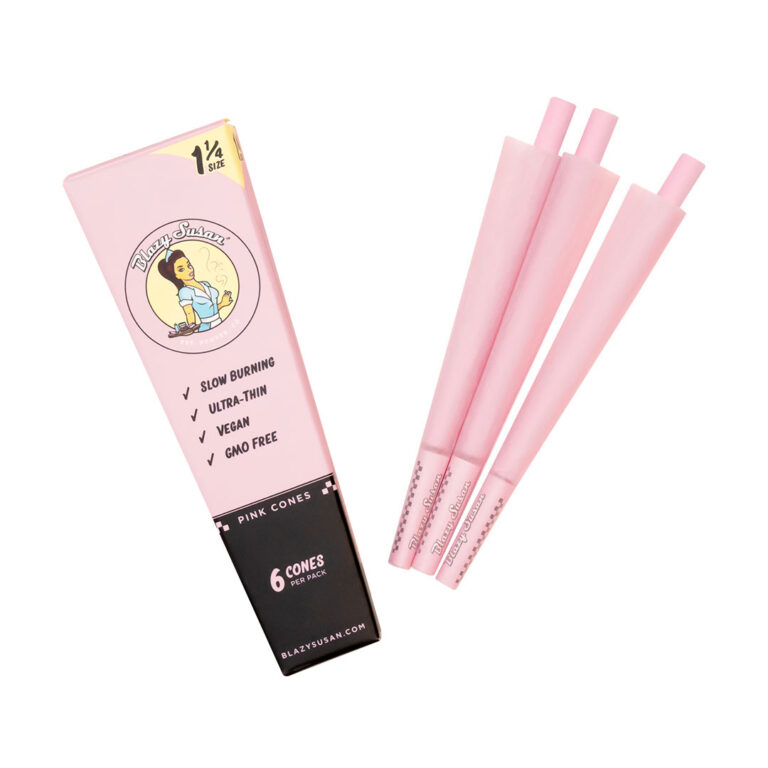 Blazy Susan Pink 1-1/4" Pre Rolled Cones 