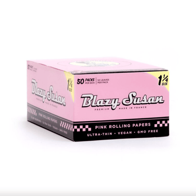 Blazy Susan Pink Rolling Papers 1 1/4" size box