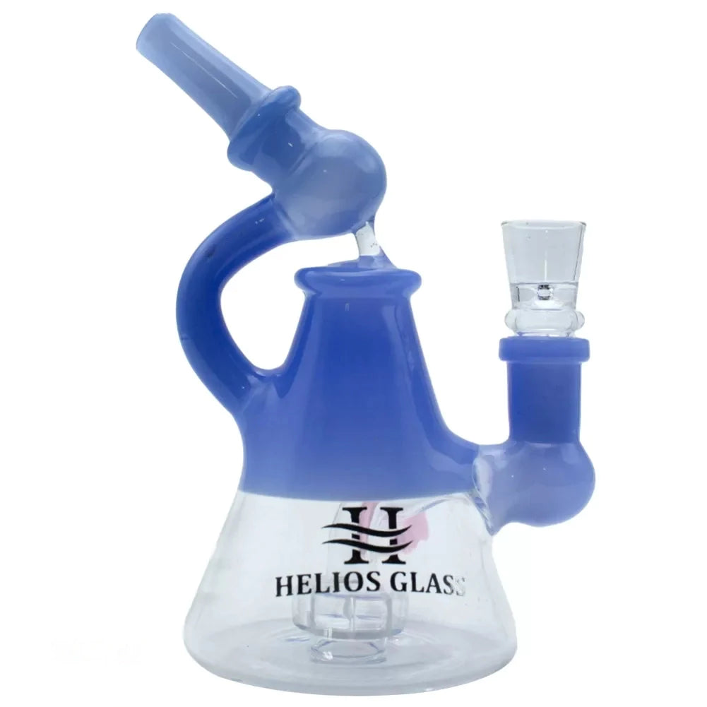 Helios Glass Blue Curvy Water Pipe