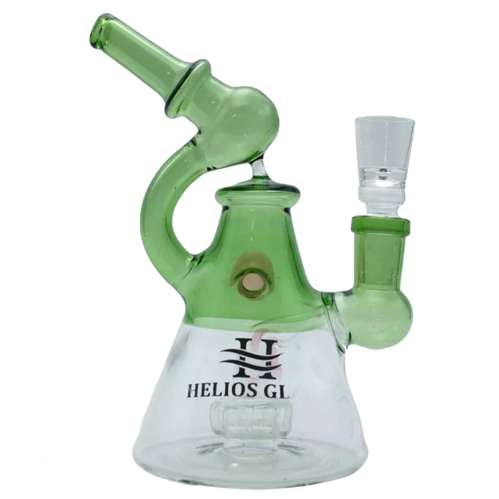 Helios Glass Green Curvy Water Pipe