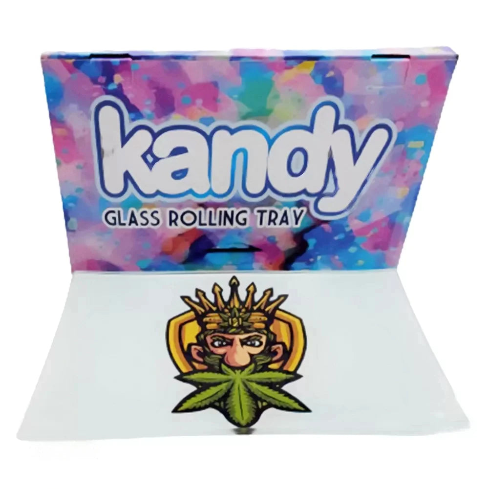 Kandy Shatterproof Glass Rolling Tray - Large and Durable Game Of Stoned