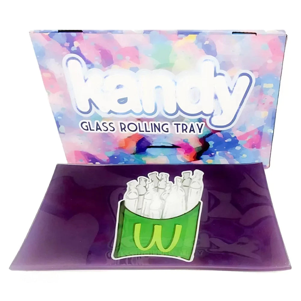 KANDY GLASS SHATTER RESISTANT ROLLING TRAY LARGE French Fries