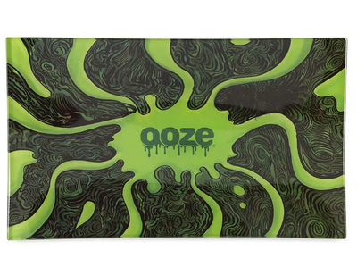 Ooze-  Shatter Resistant Glass Rolling Tray (Abyss)