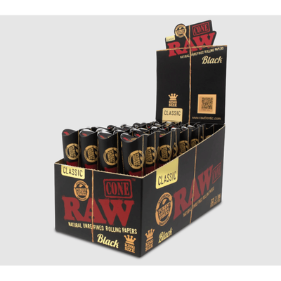 RAW Black Classic King Size Slim Cone | 32 Packs