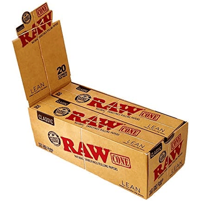 RAW Classic Natural Pre-Rolled Lean Cones | 20 Packs