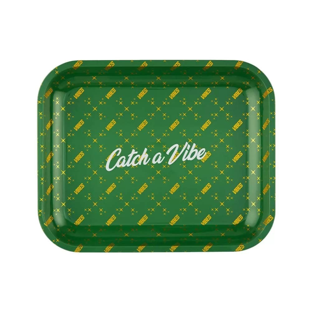 Vibes Catch A Vibe Rolling Tray (Green and Gold) large
