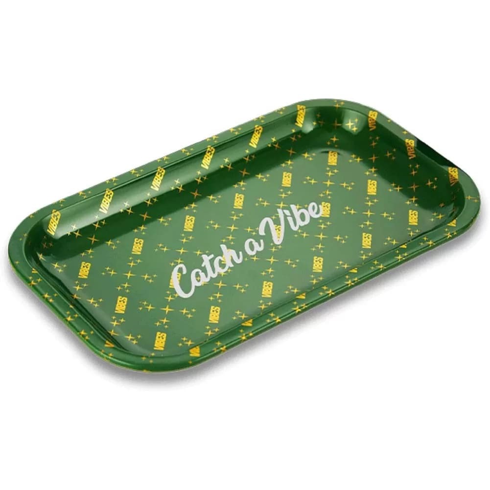 Vibes Catch A Vibe Rolling Tray (Green and Gold) medium