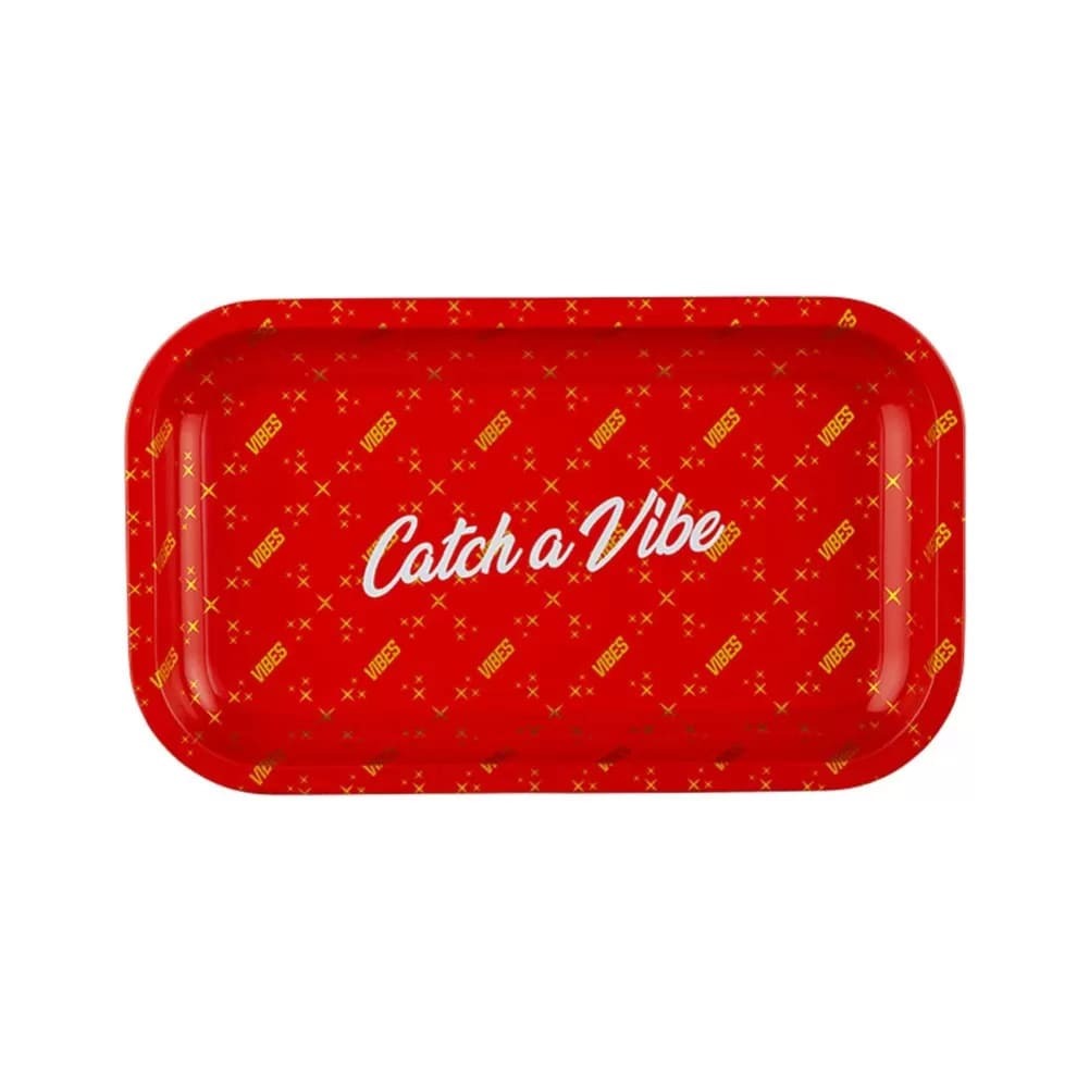 Vibes Catch A Vibe Rolling Tray (Red and Gold) medium