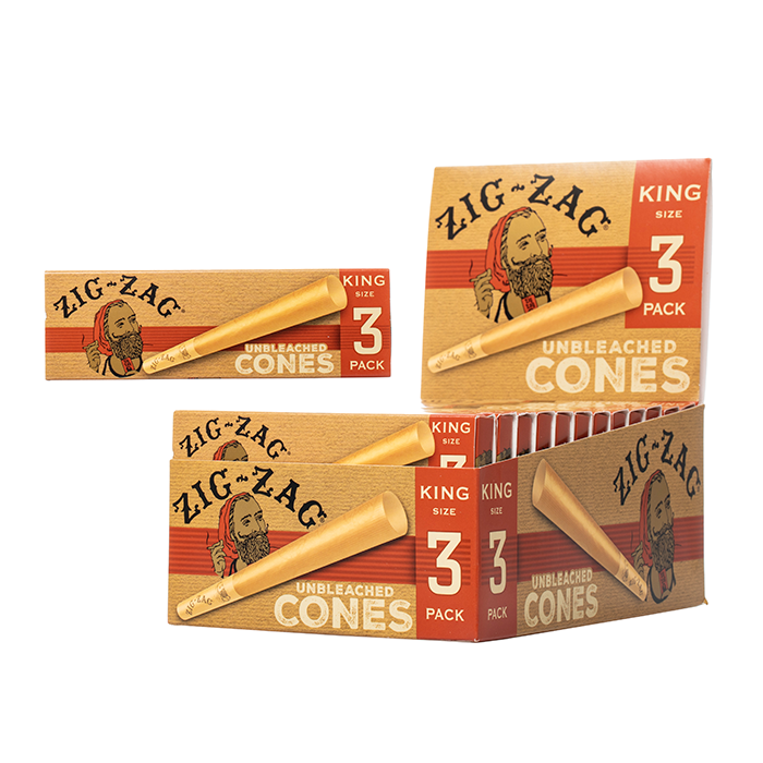 Zig Zag King Size Unbleached 3 Pack | 72 CT 