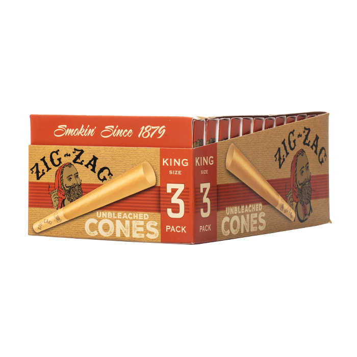 Zig Zag King Size Unbleached 3 Pack | 72 CT BOX