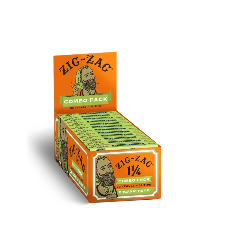 Zig Zag Organic Hemp Papers 1-1/4 With Tips Box