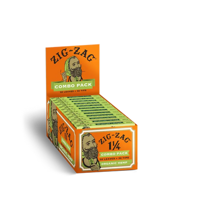 Zig Zag Organic Hemp Papers 1-1/4 With Tips Box