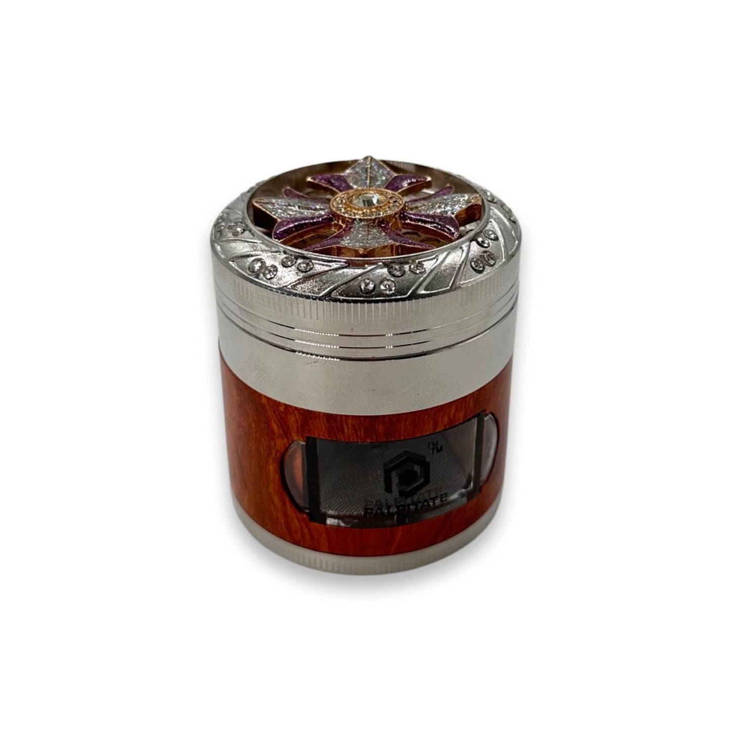 Grinder Weed Flower Palpitate Spinner Silver 